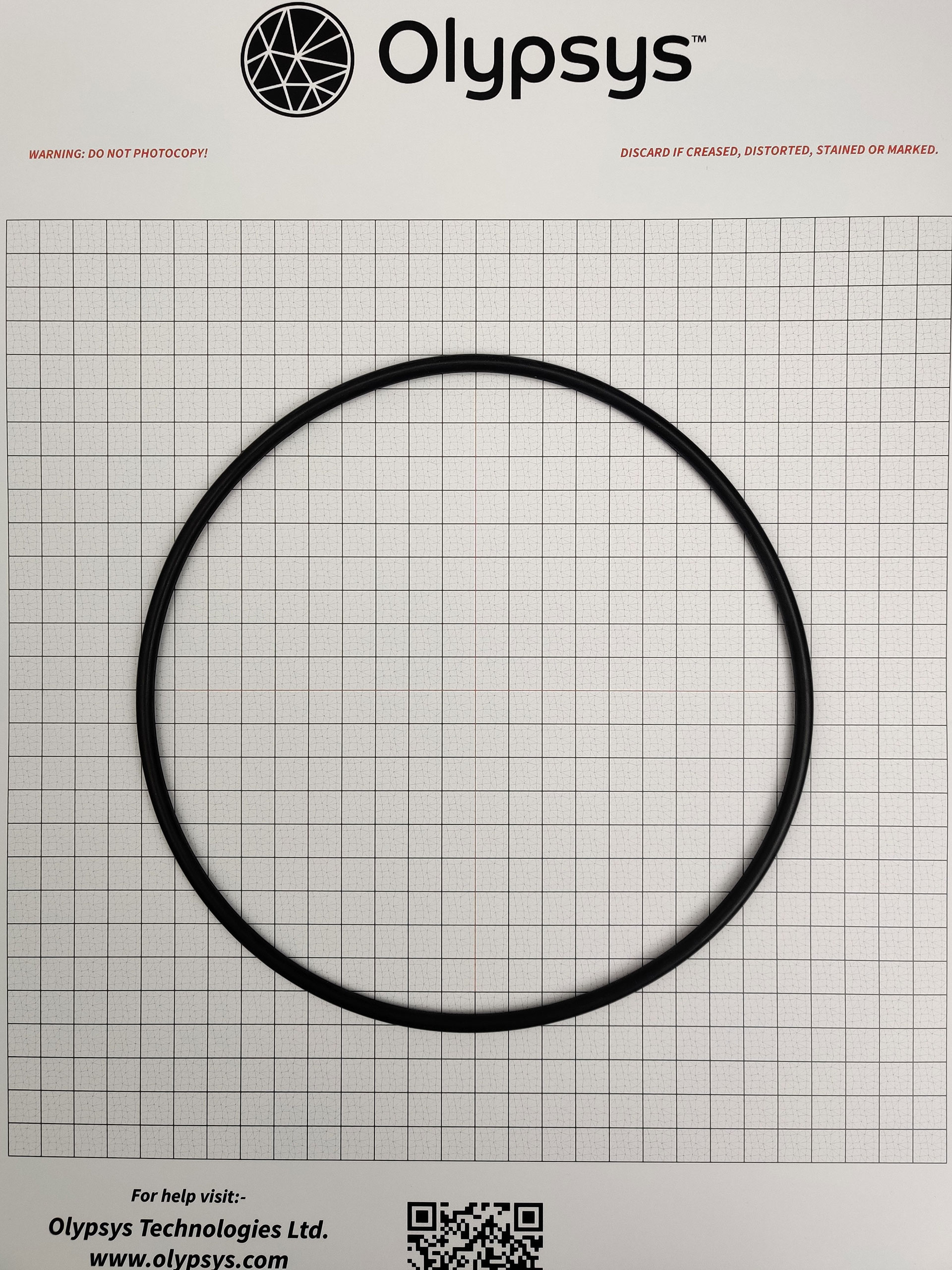 Correct A3 grid size used for the o-ring