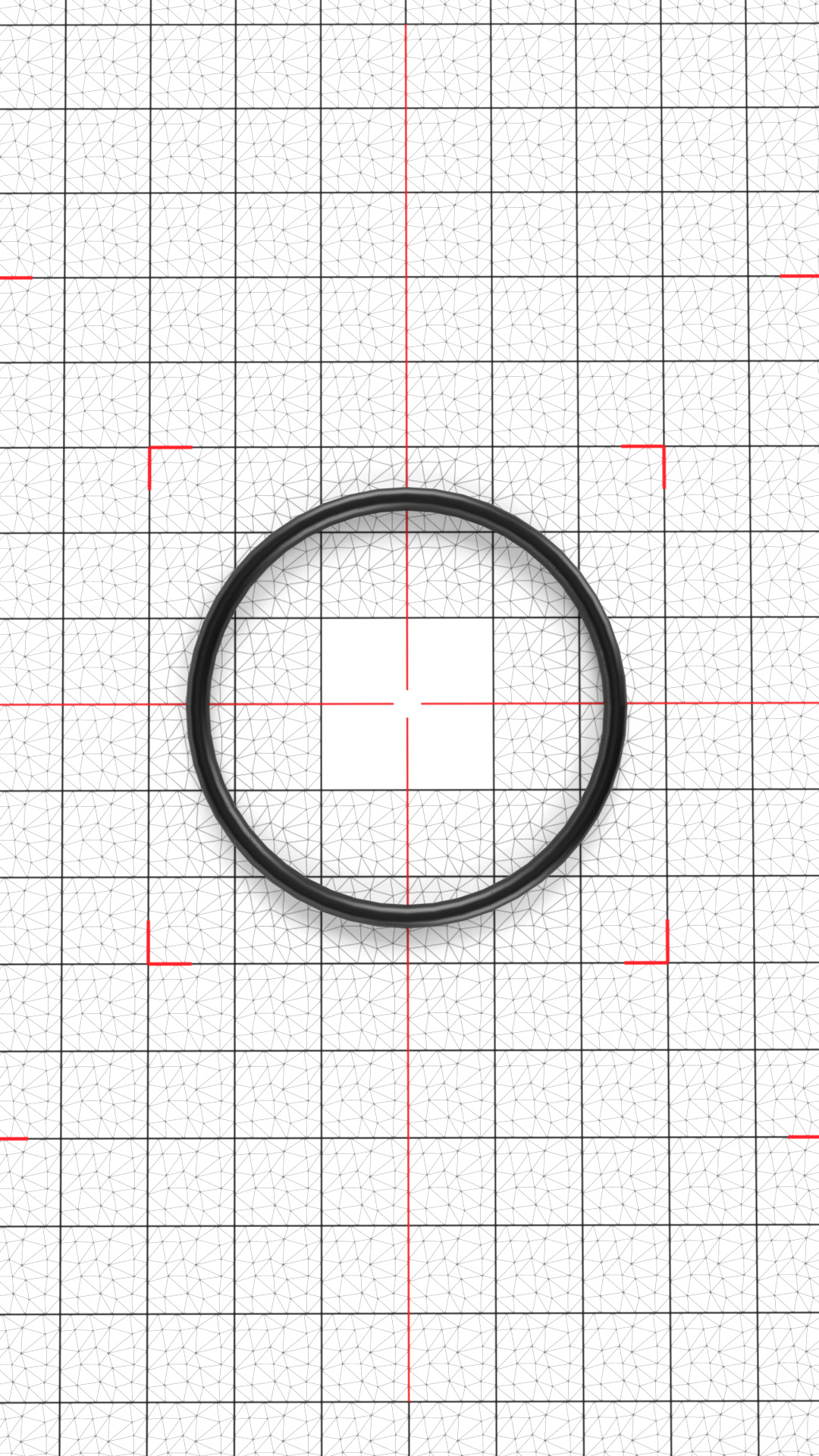 O-ring with diffuse lighting and no shadow