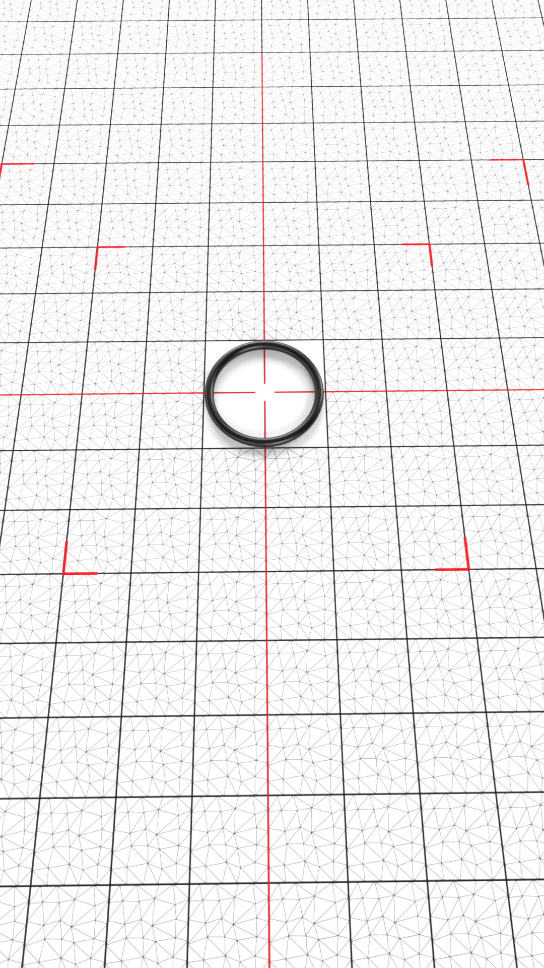 Grid photographed at an angle causing perspective skew