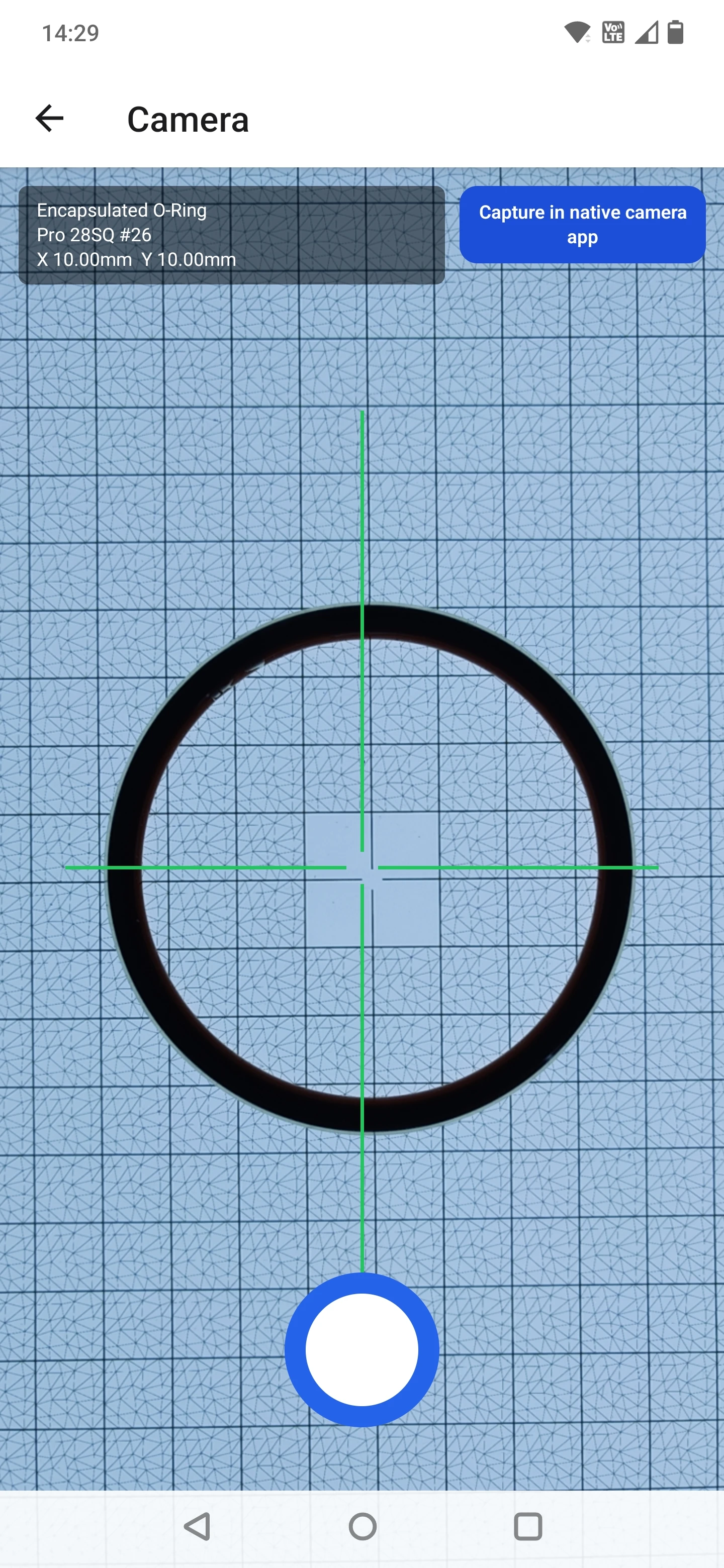 Measuring a translucent FEP/PFA-encapsulated O-ring