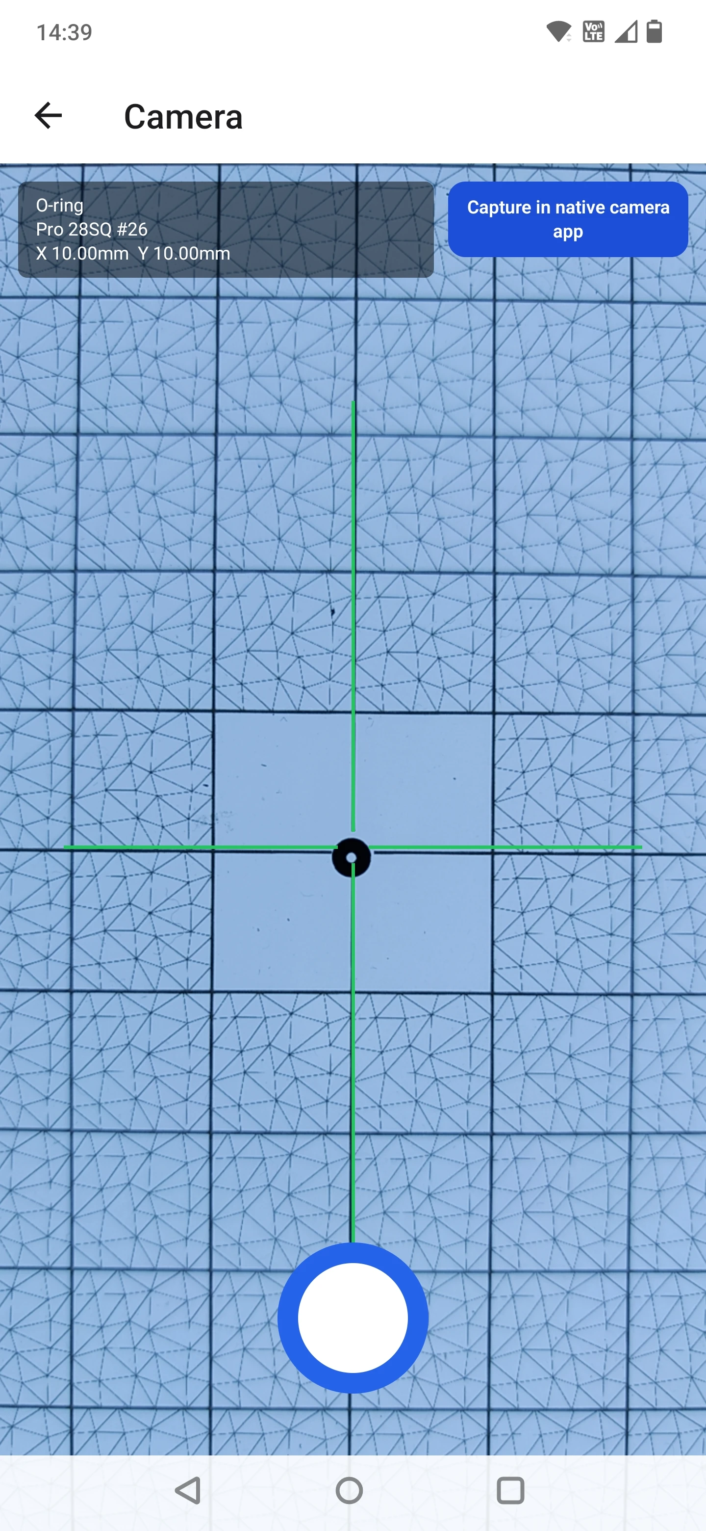 Measuring a micro O-ring under 2mm ID on an Olypsys grid