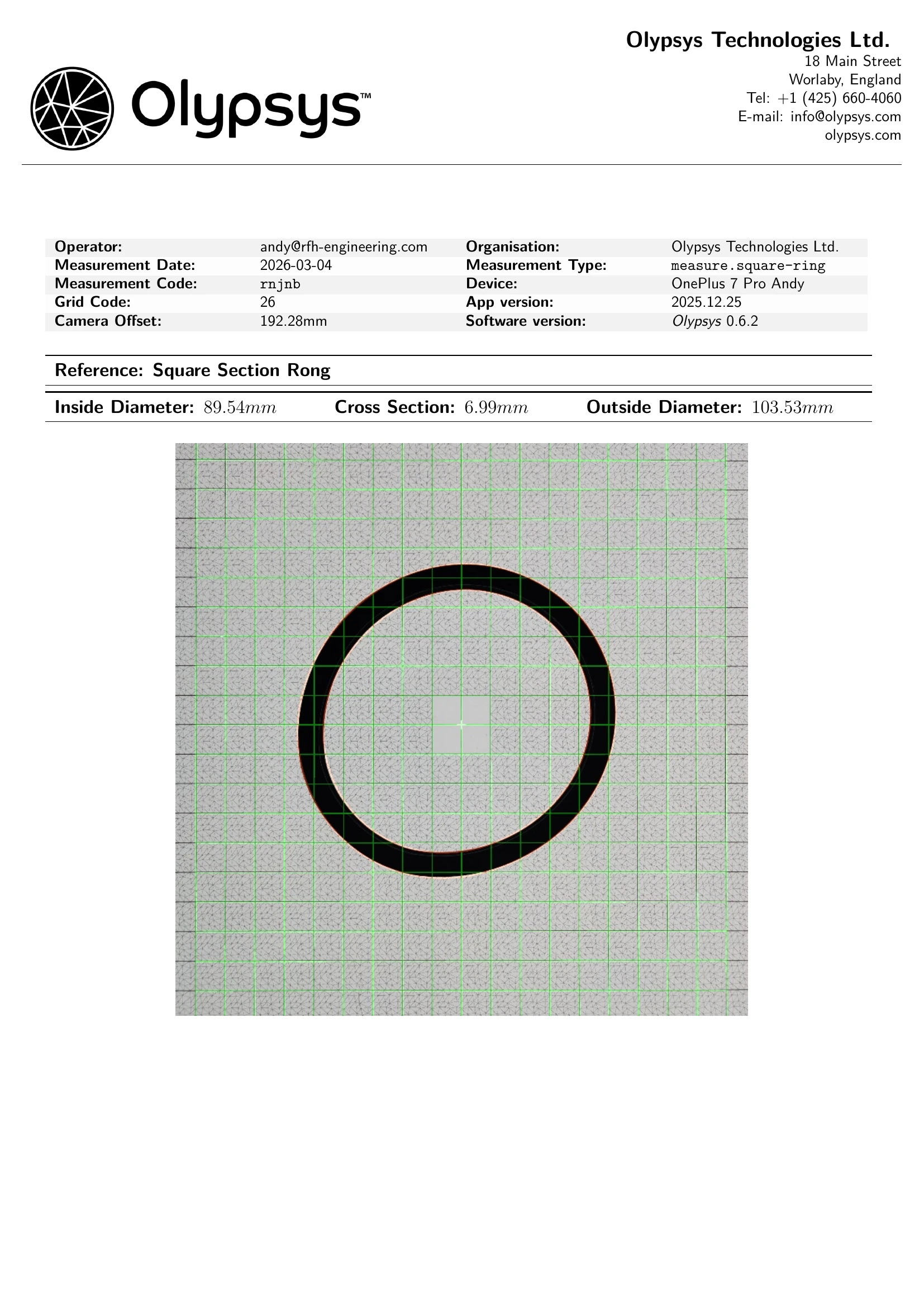 Olypsys Vault PDF inspection report export